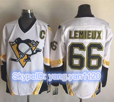 Penguins #66 Mario Lemieux White CCM Throwback Stitched NHL Jersey Penguins #66 Mario Lemieux White CCM Throwback Stitched NHL Jersey