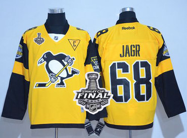 Penguins #68 Jaromir Jagr Gold 2017 Stadium Series Stanley Cup Final Patch Stitched NHL Jersey Penguins #68 Jaromir Jagr Gold 2017 Stadium Series Stanley Cup Final Patch Stitched NHL Jersey