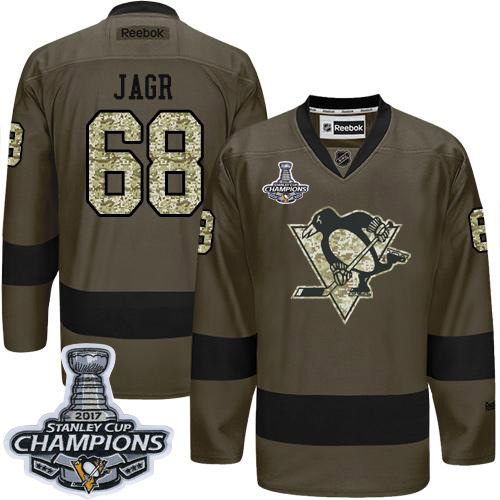 Penguins #68 Jaromir Jagr Green Salute to Service 2017 Stanley Cup Finals Champions Stitched NHL Jersey Penguins #68 Jaromir Jagr Green Salute to Service 2017 Stanley Cup Finals Champions Stitched NHL Jersey