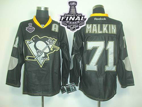 Penguins #71 Evgeni Malkin Black Ice 2017 Stanley Cup Final Patch Stitched NHL Jersey Penguins #71 Evgeni Malkin Black Ice 2017 Stanley Cup Final Patch Stitched NHL Jersey