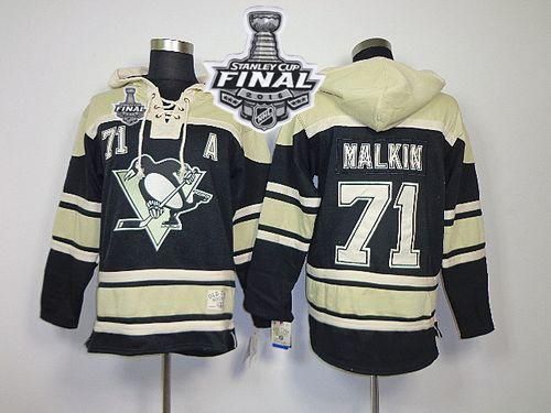 Penguins #71 Evgeni Malkin Black Sawyer Hooded Sweatshirt 2016 Stanley Cup Final Patch Stitched NHL Jersey Penguins #71 Evgeni Malkin Black Sawyer Hooded Sweatshirt 2016 Stanley Cup Final Patch Stitched NHL Jersey