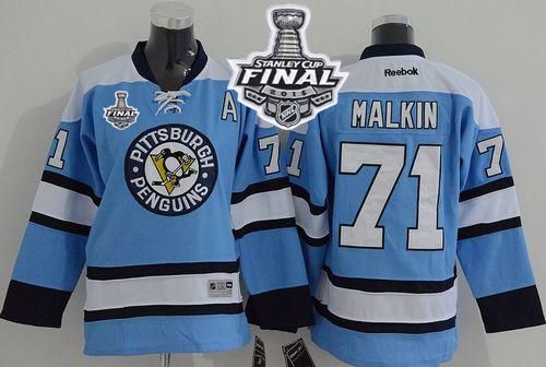 Penguins #71 Evgeni Malkin Blue 2016 Stanley Cup Final Patch Stitched Youth NHL Jersey Penguins #71 Evgeni Malkin Blue 2016 Stanley Cup Final Patch Stitched Youth NHL Jersey