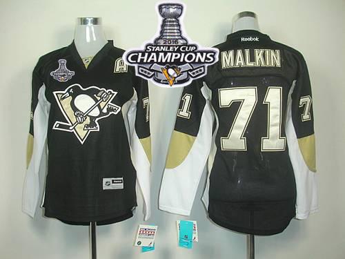 Penguins #71 Vgeni Malkin Black 2016 Stanley Cup Champions Women's Home Stitched NHL Jersey Penguins #71 Vgeni Malkin Black 2016 Stanley Cup Champions Women's Home Stitched NHL Jersey
