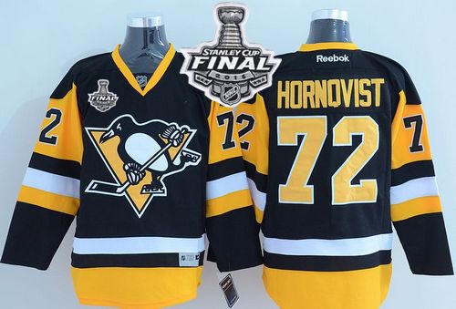 Penguins #72 Patric Hornqvist Black Alternate 2016 Stanley Cup Final Patch Stitched NHL Jersey Penguins #72 Patric Hornqvist Black Alternate 2016 Stanley Cup Final Patch Stitched NHL Jersey