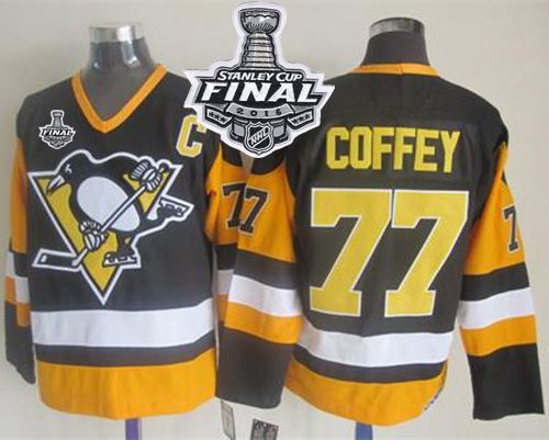 Penguins #77 Paul Coffey Black CCM Throwback 2016 Stanley Cup Final Patch Stitched NHL Jersey Penguins #77 Paul Coffey Black CCM Throwback 2016 Stanley Cup Final Patch Stitched NHL Jersey