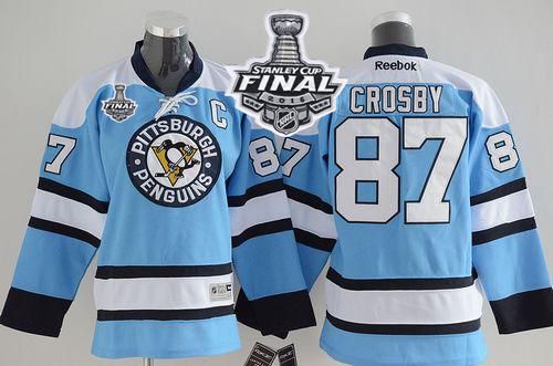 Penguins #87 Sidney Crosby Blue 2016 Stanley Cup Final Patch Stitched Youth NHL Jersey Penguins #87 Sidney Crosby Blue 2016 Stanley Cup Final Patch Stitched Youth NHL Jersey