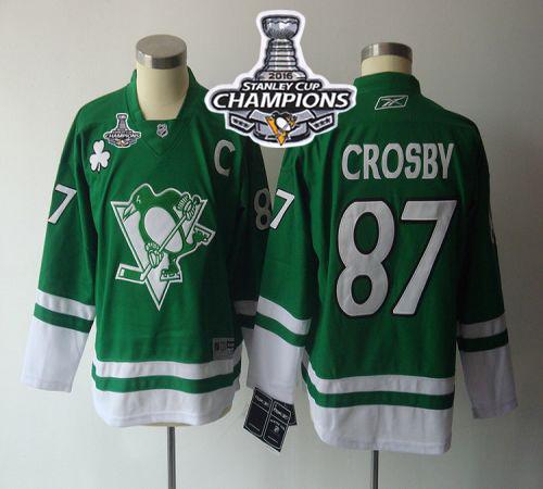 Penguins #87 Sidney Crosby Green St. Patty's Day 2016 Stanley Cup Champions Stitched Youth NHL Jersey Penguins #87 Sidney Crosby Green St. Patty's Day 2016 Stanley Cup Champions Stitched Youth NHL Jersey