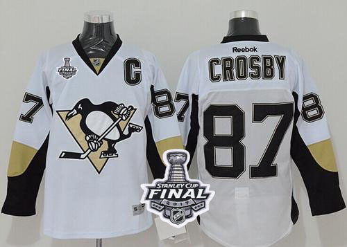 Penguins #87 Sidney Crosby White 2017 Stanley Cup Final Patch Stitched NHL Jersey Penguins #87 Sidney Crosby White 2017 Stanley Cup Final Patch Stitched NHL Jersey