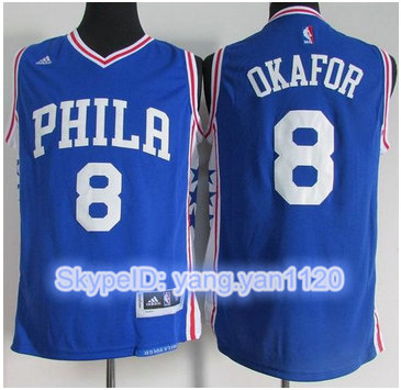 Philadelphia 76ers #8 Jahlil Okafor Blue Stitched NBA Jersey Philadelphia 76ers #8 Jahlil Okafor Blue Stitched NBA Jersey