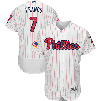 Philadelphia Phillies Maikel Franco Majestic 2017 Stars & Stripes Authentic Collection FlexBase Player Jersey - White Philadelphia Phillies Maikel Franco Majestic 2017 Stars & Stripes Authentic Collection FlexBase Player Jersey - White