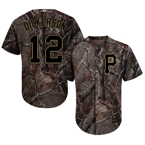 Pirates #12 Corey Dickerson Camo Realtree Collection Cool Base Stitched Baseball Jersey