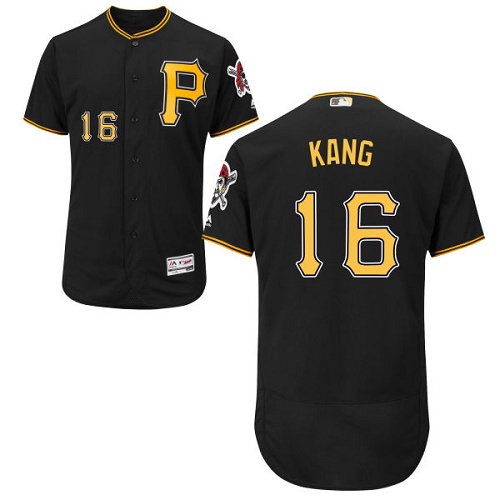 Pirates #16 Jung-ho Kang Black Flexbase Authentic Collection Stitched MLB Jersey Pirates #16 Jung-ho Kang Black Flexbase Authentic Collection Stitched MLB Jersey