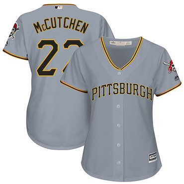 Pirates #22 Andrew McCutchen Grey Road Women's Stitched MLB Jersey Pirates #22 Andrew McCutchen Grey Road Women's Stitched MLB Jersey