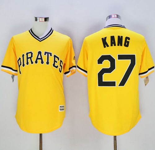Pirates #27 Jung-ho Kang Gold New Cool Base Stitched MLB Jersey Pirates #27 Jung-ho Kang Gold New Cool Base Stitched MLB Jersey