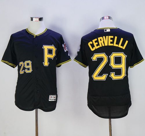 Pirates #29 Francisco Cervelli Black Flexbase Authentic Collection Stitched MLB Jersey Pirates #29 Francisco Cervelli Black Flexbase Authentic Collection Stitched MLB Jersey