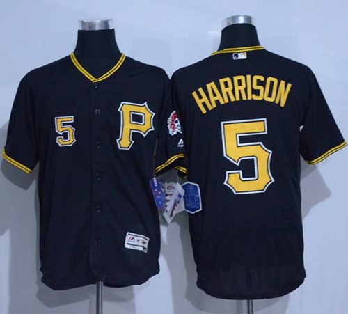 Pirates #5 Josh Harrison Black Flexbase Authentic Collection Stitched MLB Jersey Pirates #5 Josh Harrison Black Flexbase Authentic Collection Stitched MLB Jersey