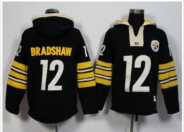 Pittsburgh Steelers #12 Terry Bradshaw Black Player Winning Method Pullover NFL Hoodie Pittsburgh Steelers #12 Terry Bradshaw Black Player Winning Method Pullover NFL Hoodie