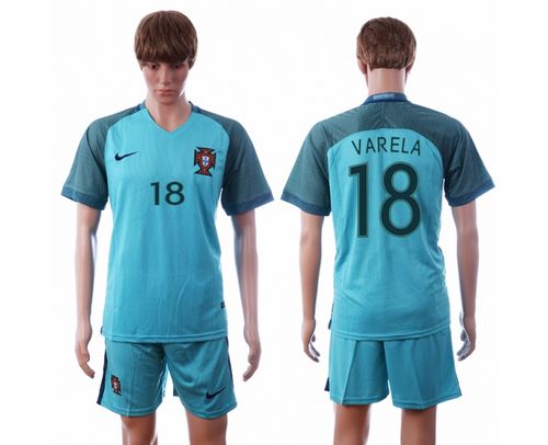 Portugal #18 Varela Away Soccer Country Jersey Portugal #18 Varela Away Soccer Country Jersey