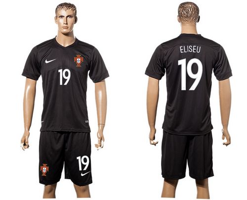 Portugal #19 Elisheu SEC Away Soccer Country Jersey Portugal #19 Elisheu SEC Away Soccer Country Jersey