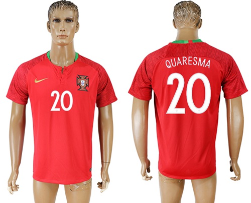 Portugal #20 Quaresma Home Soccer Country Jersey Portugal #20 Quaresma Home Soccer Country Jersey