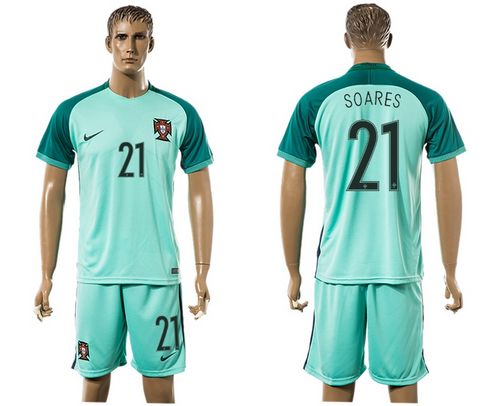 Portugal #21 Soares Away Soccer Country Jersey Portugal #21 Soares Away Soccer Country Jersey