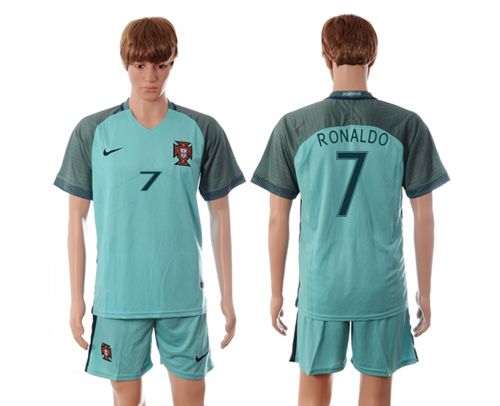 Portugal #7 Ronaldo Away Soccer Country Jersey Portugal #7 Ronaldo Away Soccer Country Jersey