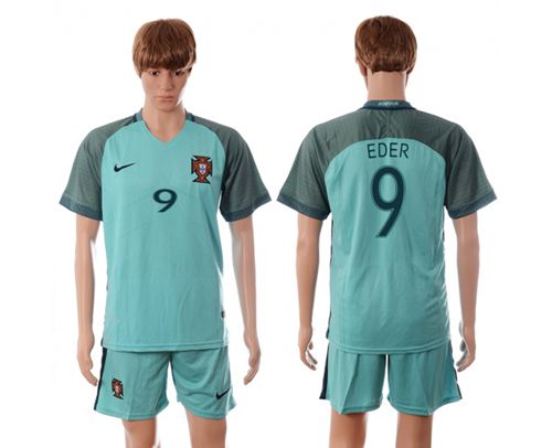 Portugal #9 Eder Away Soccer Country Jersey Portugal #9 Eder Away Soccer Country Jersey