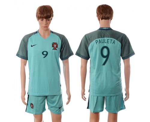 Portugal #9 Pauleta Away Soccer Country Jersey Portugal #9 Pauleta Away Soccer Country Jersey