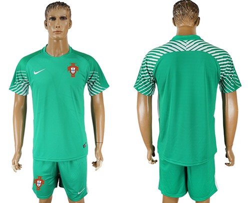 Portugal Blank Green Goalkeeper Soccer Country Jersey Portugal Blank Green Goalkeeper Soccer Country Jersey