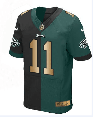 Nike Eagles Midnight Green and Black Split Team Color Women's Stitched NFL Elite Gold Jersey Nike Eagles Midnight Green and Black Split Team Color Women's Stitched NFL Elite Gold Jersey