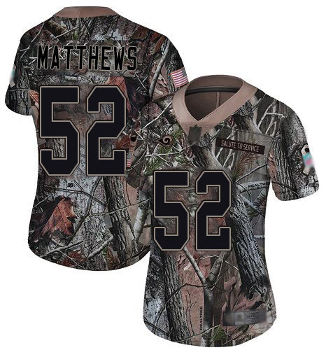 Rams #52 Clay Matthews Camo Women's Stitched Football Limited Rush Realtree Jersey Rams #52 Clay Matthews Camo Women's Stitched Football Limited Rush Realtree Jersey