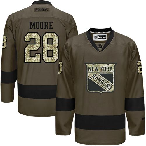 Rangers #28 Dominic Moore Green Salute to Service Stitched NHL Jersey Rangers #28 Dominic Moore Green Salute to Service Stitched NHL Jersey