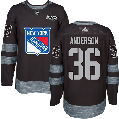 Rangers #36 Glenn Anderson Black 1917-2017 100th Anniversary Stitched NHL Jersey Rangers #36 Glenn Anderson Black 1917-2017 100th Anniversary Stitched NHL Jersey