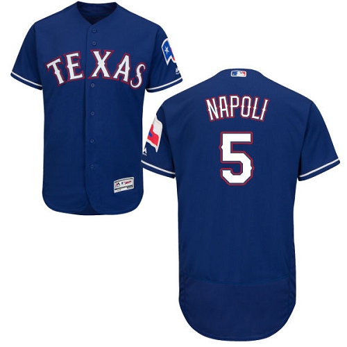 Rangers #5 Mike Napoli Blue Flexbase Authentic Collection Stitched MLB Jersey Rangers #5 Mike Napoli Blue Flexbase Authentic Collection Stitched MLB Jersey