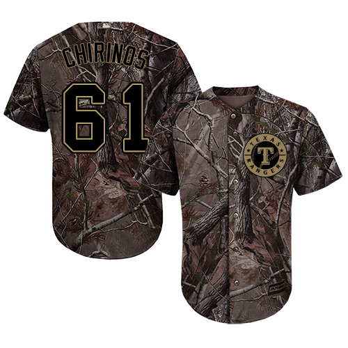 Rangers #61 Robinson Chirinos Camo Realtree Collection Cool Base Stitched Baseball Jersey Rangers #61 Robinson Chirinos Camo Realtree Collection Cool Base Stitched Baseball Jersey