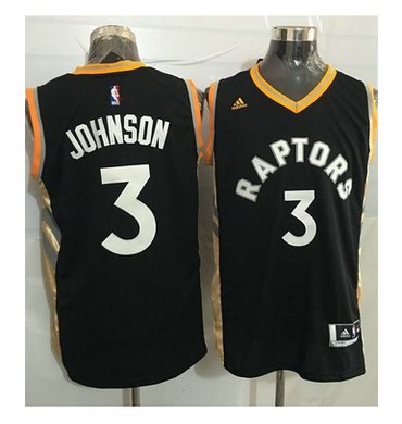 Raptors #3 James Johnson Black Gold Stitched NBA Jersey Raptors #3 James Johnson Black Gold Stitched NBA Jersey