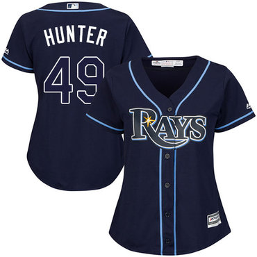 Rays #49 Tommy Hunter Dark Blue Alternate Women's Stitched MLB Jersey Rays #49 Tommy Hunter Dark Blue Alternate Women's Stitched MLB Jersey