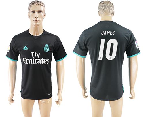 Real Madrid #10 James Away Soccer Club Jersey