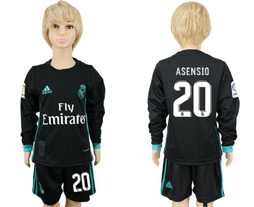 Real Madrid #20 Asensio Away Long Sleeves Kid Soccer Club Jersey Real Madrid #20 Asensio Away Long Sleeves Kid Soccer Club Jersey
