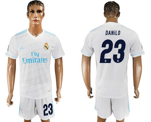Real Madrid #23 Danilo White Home Soccer Club Jersey Real Madrid #23 Danilo White Home Soccer Club Jersey