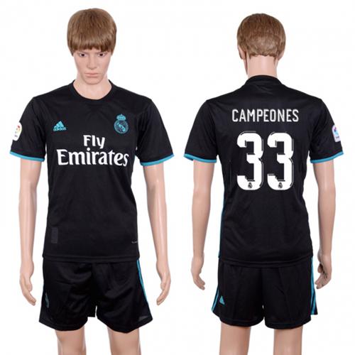 Real Madrid #33 Campeones Away Soccer Club Jersey Real Madrid #33 Campeones Away Soccer Club Jersey