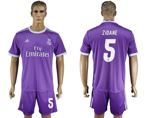 Real Madrid #5 Zidane Away Soccer Club Jersey Real Madrid #5 Zidane Away Soccer Club Jersey