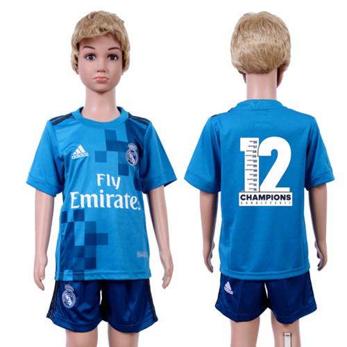 Real Madrid Blank Champions Sec Away Kid Soccer Club Jersey Real Madrid Blank Champions Sec Away Kid Soccer Club Jersey