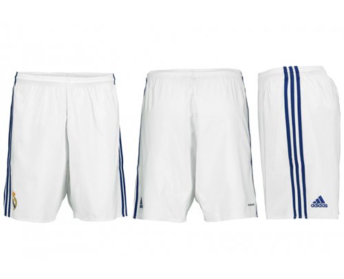 Real Madrid Blank White Home Shorts Real Madrid Blank White Home Shorts