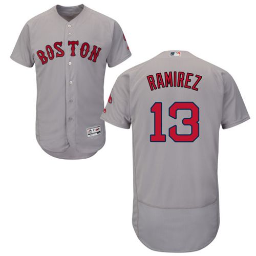 Red Sox #13 Hanley Ramirez Grey Flexbase Authentic Collection Stitched MLB Jersey Red Sox #13 Hanley Ramirez Grey Flexbase Authentic Collection Stitched MLB Jersey
