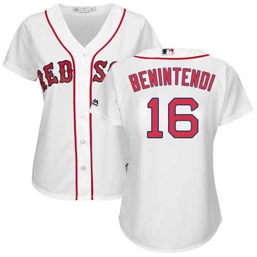 Red Sox #16 Andrew Benintendi White Home Women's Stitched MLB Jersey Red Sox #16 Andrew Benintendi White Home Women's Stitched MLB Jersey