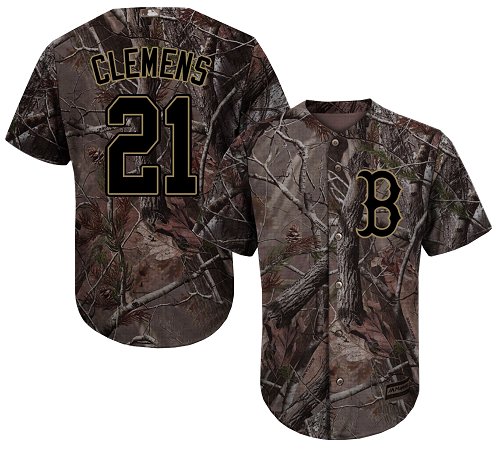 Red Sox #21 Roger Clemens Camo Realtree Collection Cool Base Stitched Baseball Jersey Red Sox #21 Roger Clemens Camo Realtree Collection Cool Base Stitched Baseball Jersey
