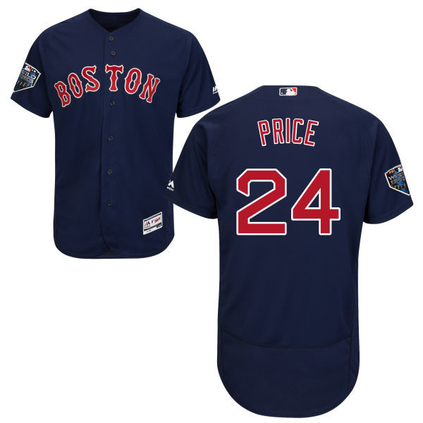 Red Sox #24 David Price Navy Blue Flexbase Authentic Collection 2018 World Series Stitched MLB Jersey Red Sox #24 David Price Navy Blue Flexbase Authentic Collection 2018 World Series Stitched MLB Jersey