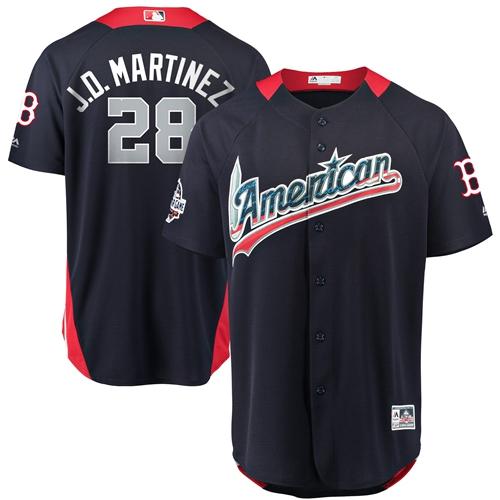 Red Sox #28 J. D. Martinez Navy Blue 2018 All-Star American League Stitched Baseball Jersey Red Sox #28 J. D. Martinez Navy Blue 2018 All-Star American League Stitched Baseball Jersey