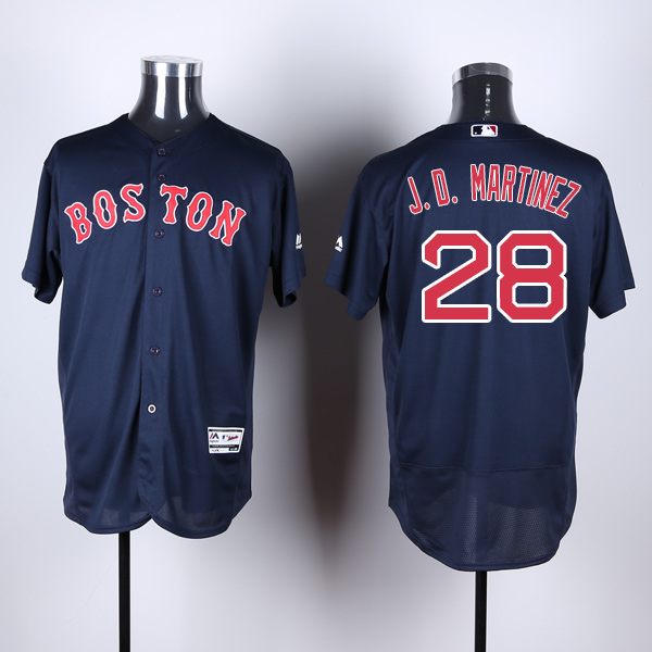 Red Sox #28 J. D. Martinez Navy Blue Flexbase Authentic Collection Stitched MLB Jersey Red Sox #28 J. D. Martinez Navy Blue Flexbase Authentic Collection Stitched MLB Jersey